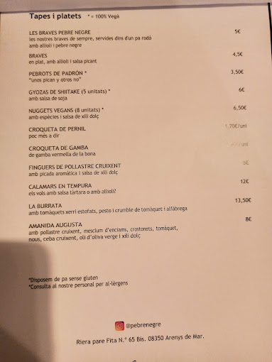 Pebre Negre menu 7